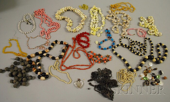 Appraisal: Large Group of Mostly Costume Beaded Necklaces including faux pearls