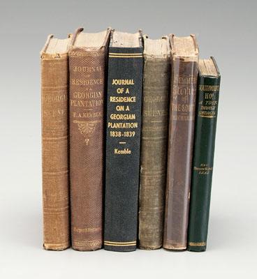 Appraisal: Six books Georgia histories Frances Anne Kemble Journal of A