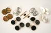 Appraisal: CUFFLINK LOT - Six piece onyx K white and yellow