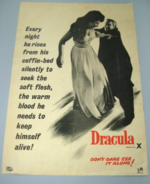 Appraisal: Dracula Universal distributed by Rank film poster for the remake