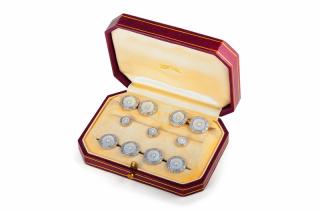 Appraisal: A Tiffany Co Platinum Gold Mother of Pearl and Pearl