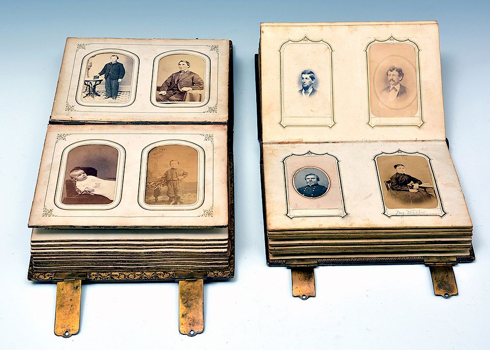 Appraisal: th century photographic albums albumen CDVs Grouping of th century