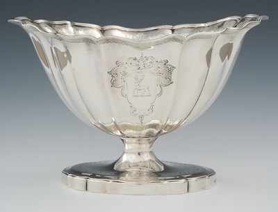 Appraisal: A Sterling Silver Boat Shape Bowl on Pedestal Base With