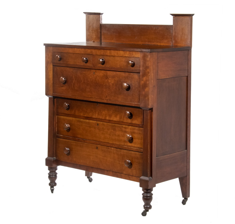 Appraisal: FEDERAL PERIOD CHERRY CHEST OF DRAWERS Chest with Gallery having