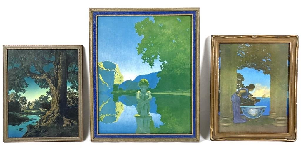 Appraisal: Vintage Maxfield Parrish Framed PrintsLargest Frame x Minor nicks to