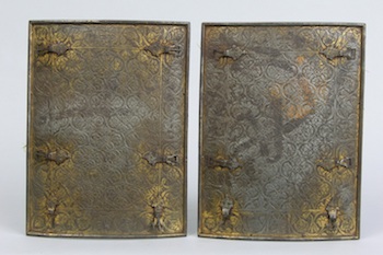 Appraisal: Two Ornately Decorated Indo-Persian Armor Plates Two ornately decorated curved