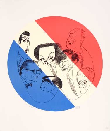 Appraisal: AL HIRSCHFELD Democratic National Convention Color lithograph x mm x