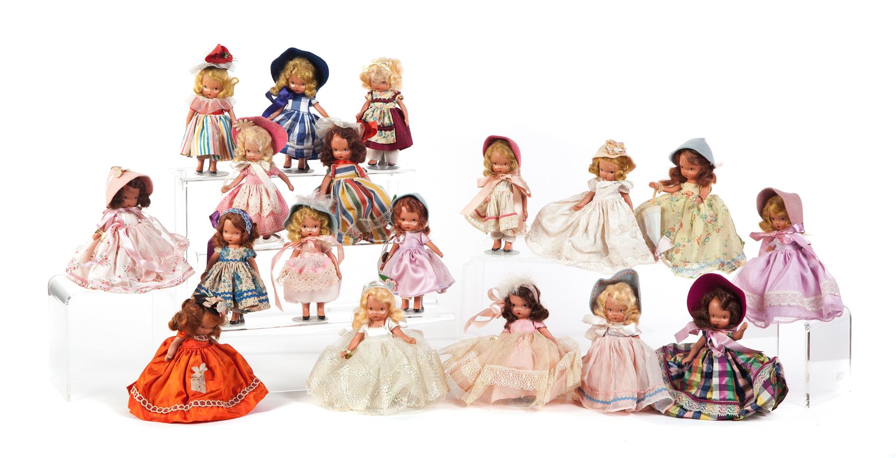 Appraisal: COLLECTION OF EIGHTEEN NANCY ANN STORYBOOK DOLLS American nd quarter-