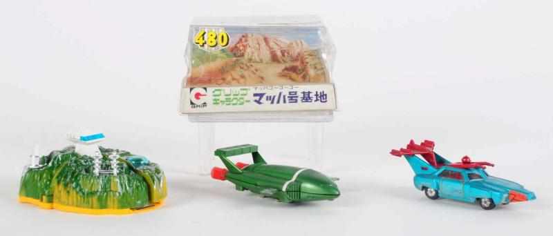 Appraisal: Lot of Japanese Space Ship Toys Includes one with original