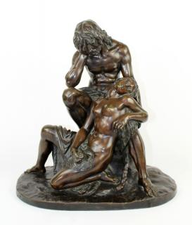 Appraisal: Jan Jozef Jaquet figural bronze group A patinated bronze figural