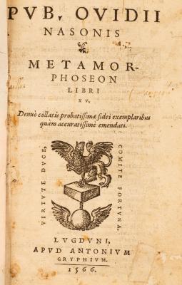 Appraisal: Ovid Metamorphoseon Libri XV mo Lyons