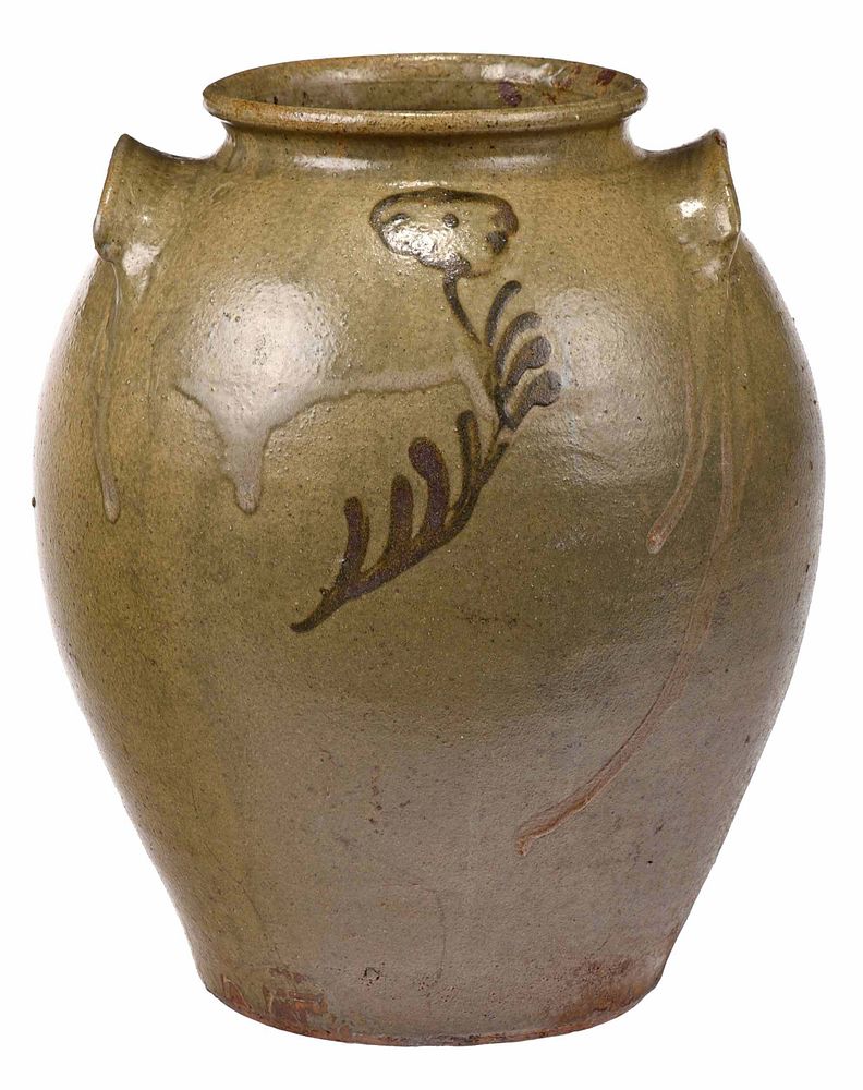 Appraisal: Thomas Chandler Attributed Decorated Storage Jar Edgefield District South Carolina