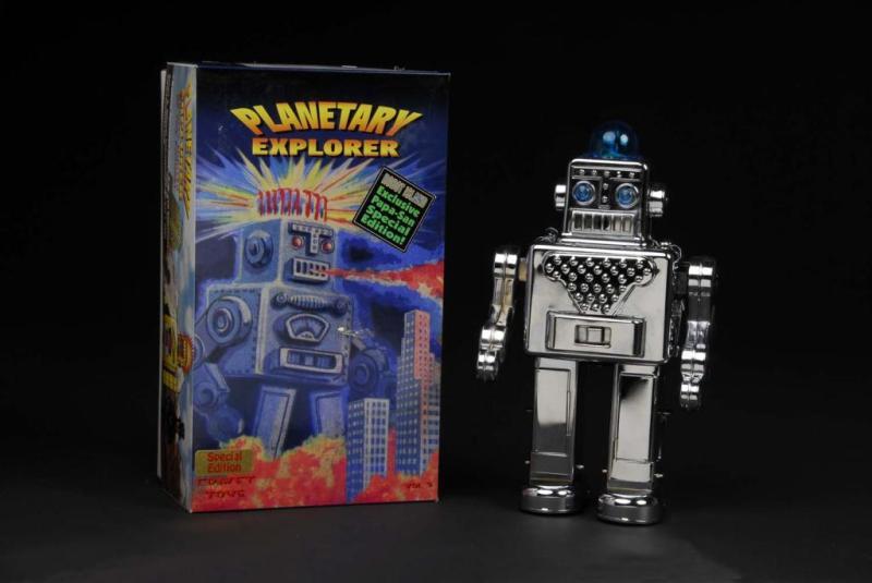 Appraisal: Tin Planetary Explorer Robot Battery-Operated Toy Description Contemporary Made by