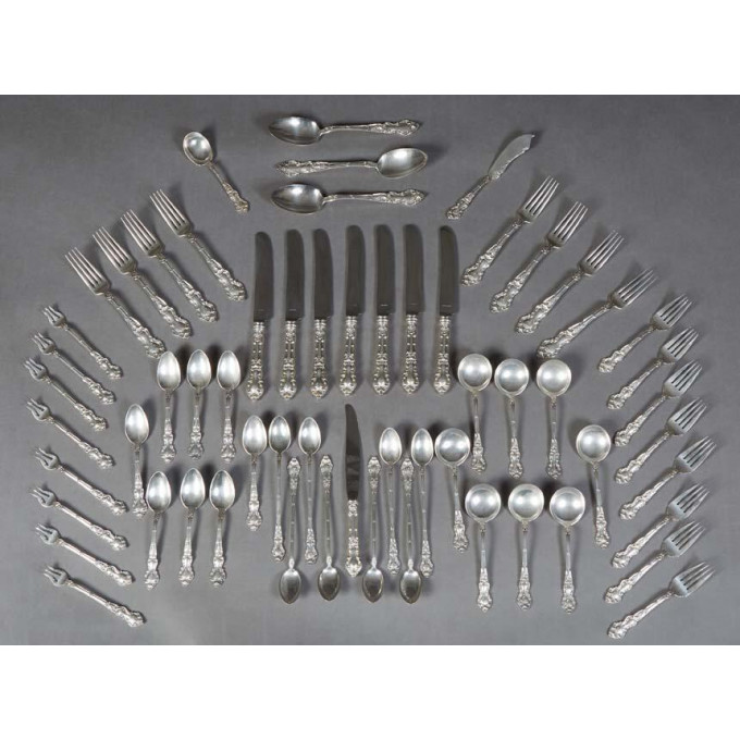 Appraisal: Sixty-One Piece Set of English Sterling Flatware Sheffield consisting of