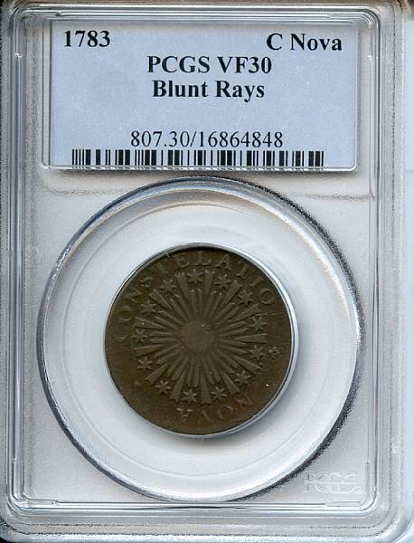 Appraisal: Nova Constellatio Copper Blunt Rays VF PCGS Crosby -C R