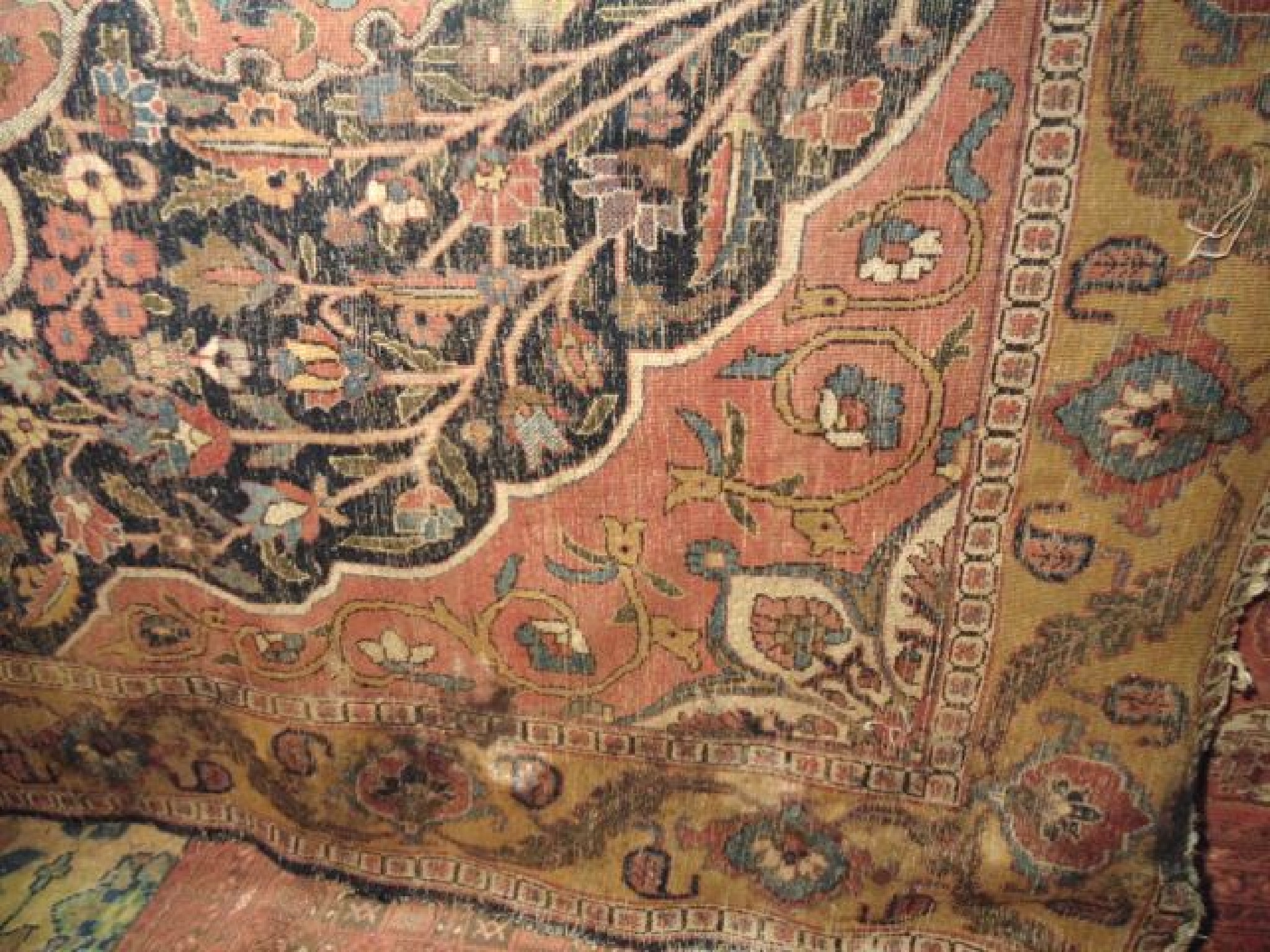 Appraisal: An old Persian wool rug the central medalion upon a