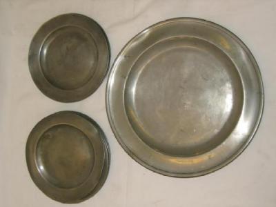 Appraisal: A COLLECTION OF EIGHT GEORGIAN PEWTER PLATES touchmarks include Lee