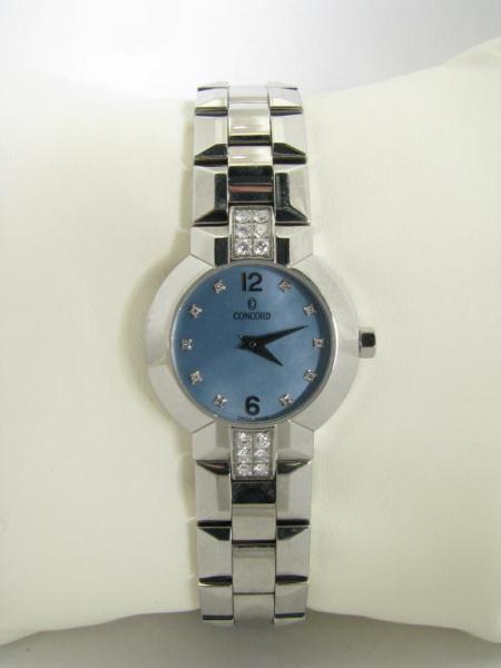 Appraisal: Lady's Concord stainless wristwatch with diamond markers and diamond accents