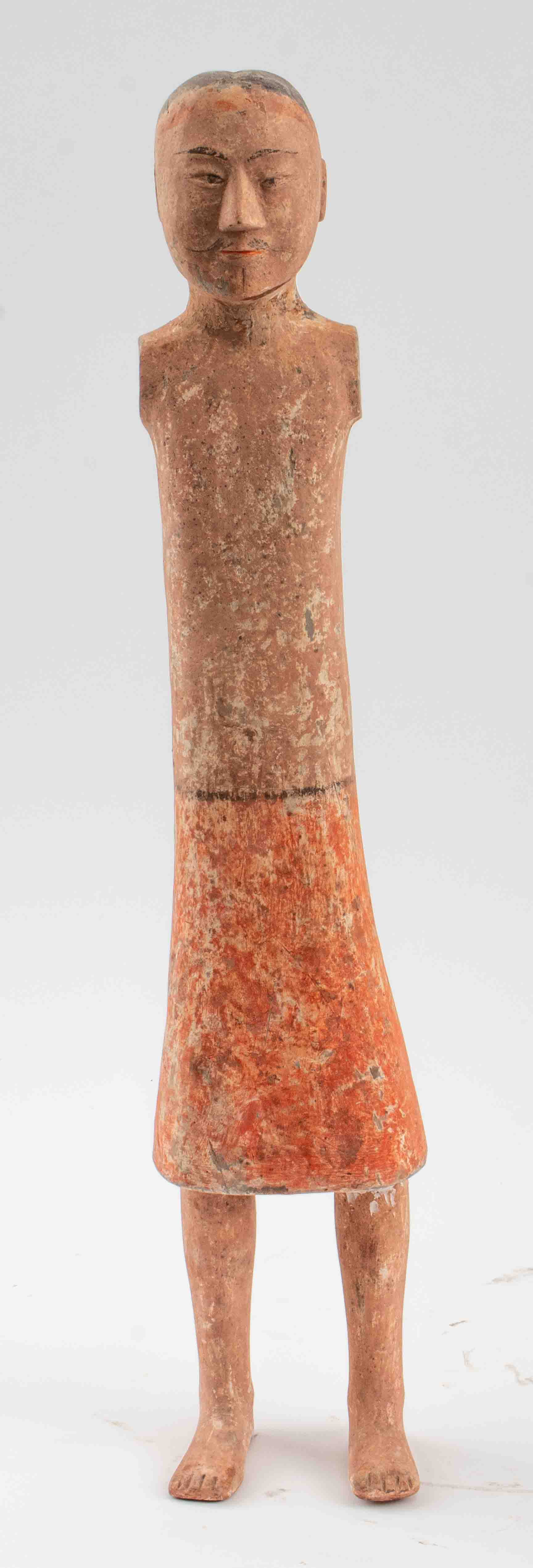 Appraisal: CHINESE HAN DYNASTY CERAMIC STICK FIGURE Chinese Han Dyansty BCE