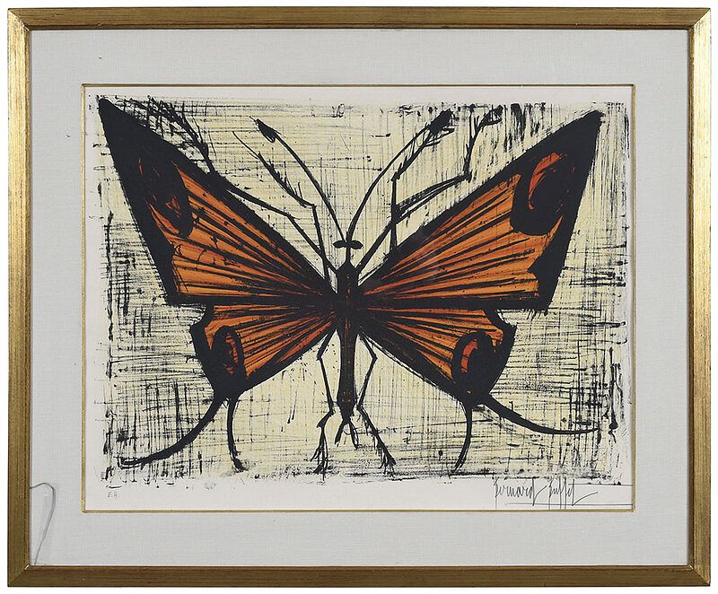 Appraisal: Bernard Buffet French - Papillon E A signed lower right