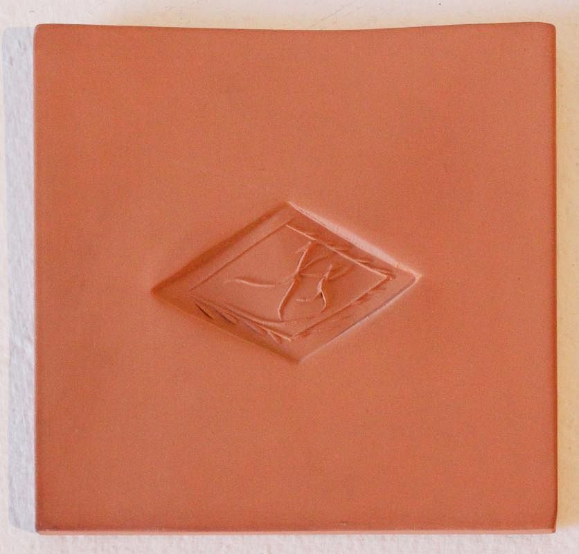 Appraisal: Pablo Picasso Untitled Pablo Picasso Untitled Unglazed terra-cotta tile From