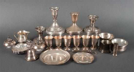 Appraisal: Assortment of American sterling silver table articles and accessories by