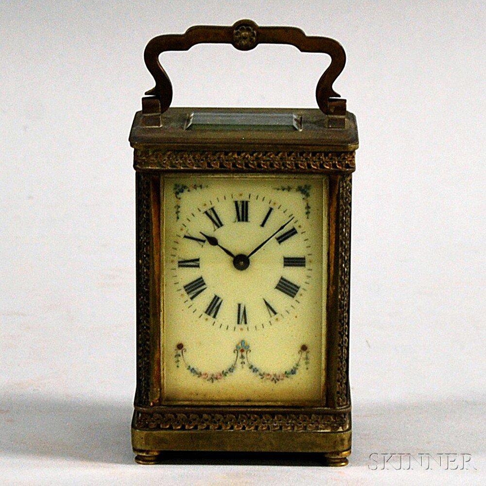 Appraisal: French Carriage Timepiece retailed by Bigelow Kennard Boston c brass