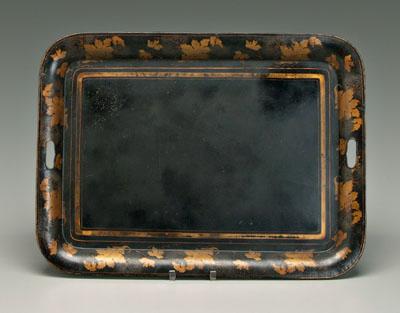 Appraisal: Toleware tray border with iron red and gilt leaf and