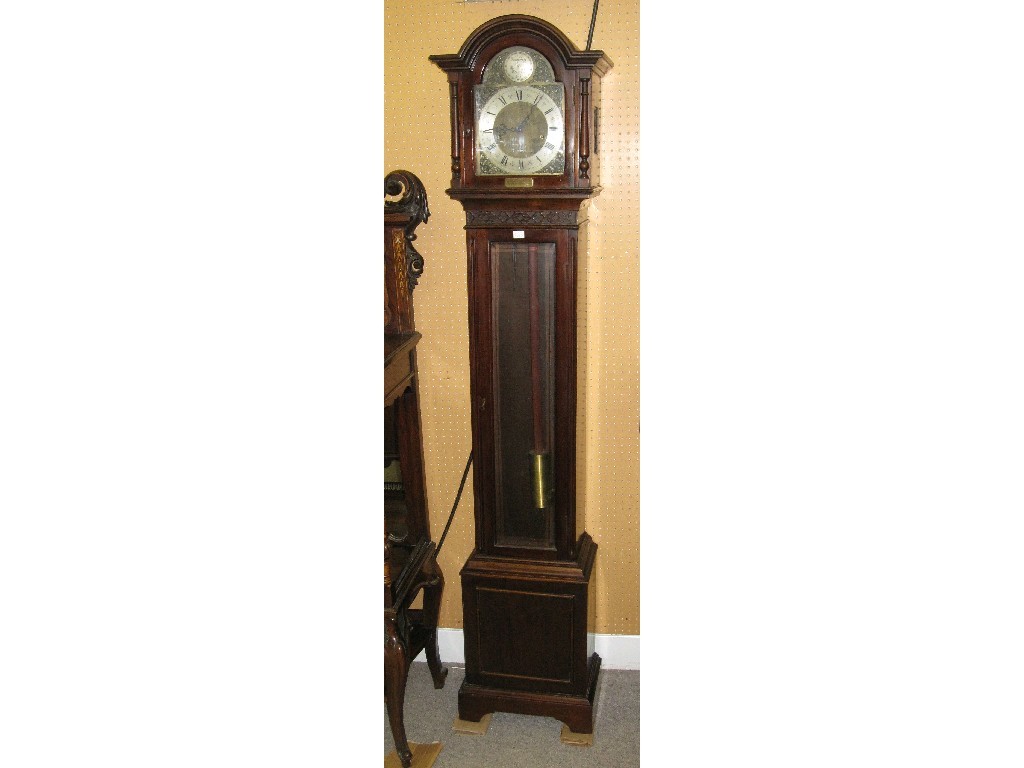 Appraisal: 's oak glazed granddaughter clock