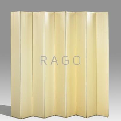 Appraisal: KARTELL Nine-panel folding screen USA s Plastic Unmarked Fully extended