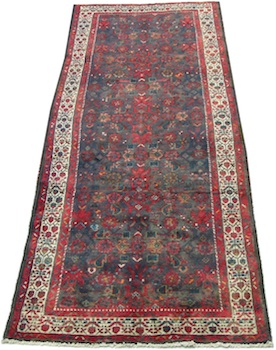 Appraisal: A Hamadan Runner Approx '- x '- Thick wool pile