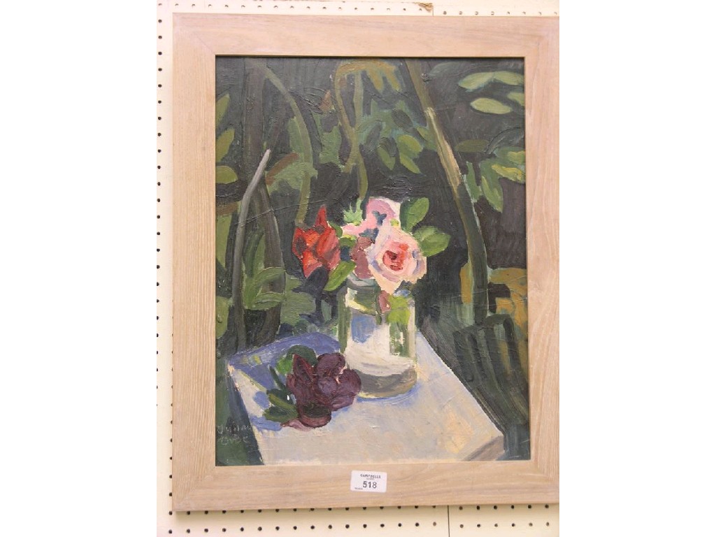 Appraisal: Julian Orde - oil on board still life bottle containing