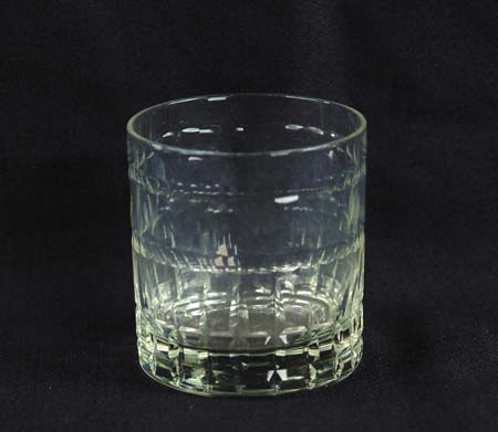 Appraisal: NINE CUT GLASS OLD FASHIONS Glasses are cut with a