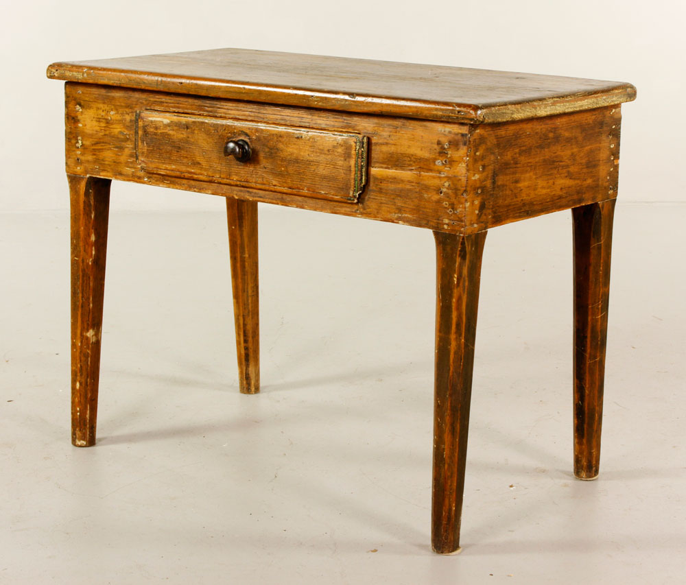 Appraisal: - Antique Canadian Side Table Antique Canadian side table pine