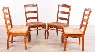 Appraisal: French Provincial Style Dining Side Chairs Two pairs four chairs