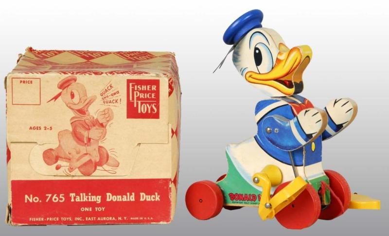 Appraisal: Fisher Price No Talking Donald Duck Pull Toy Description American