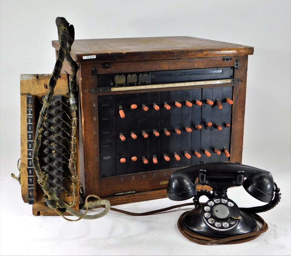 Appraisal: WESTERN ELECTRIC WOOD CASE CORDLESS SWITCHBOARD United States th CenturyOak