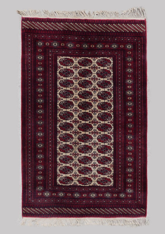 Appraisal: APPROX - YR OLD PAKISTANI BOKHARA HAND KNOTTED WOOL RUG