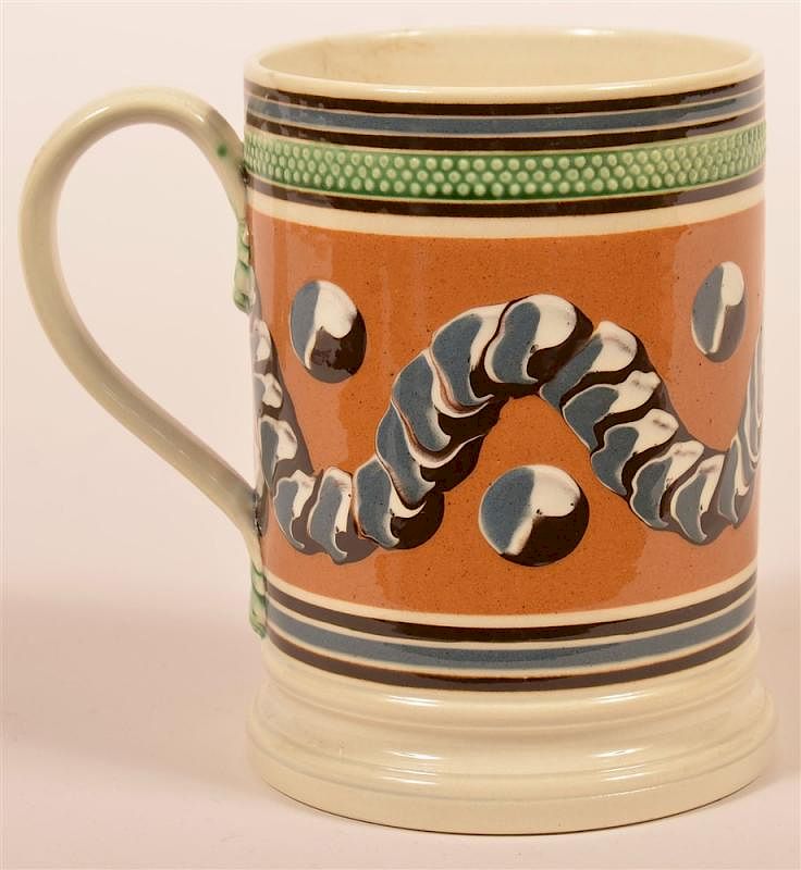 Appraisal: Carpentier Reproduction Mocha Mug Don G Carpentier Reproduction Earthworm and