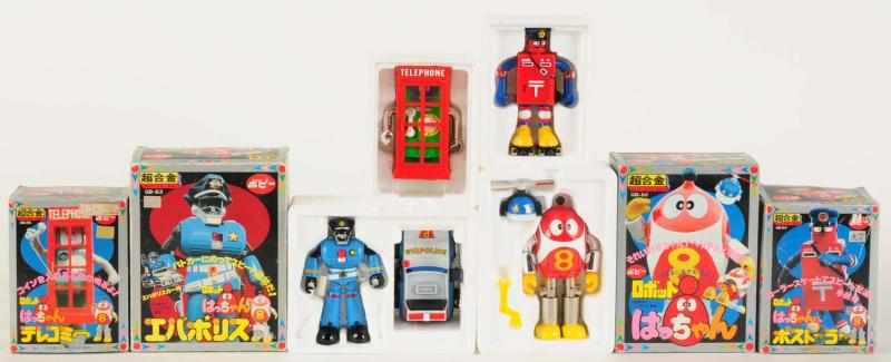 Appraisal: Lot of Popy Robots Includes GB- Robo Chan GB- Police