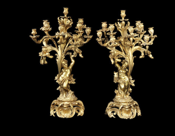 Appraisal: A pair of large French late th century Louis XV