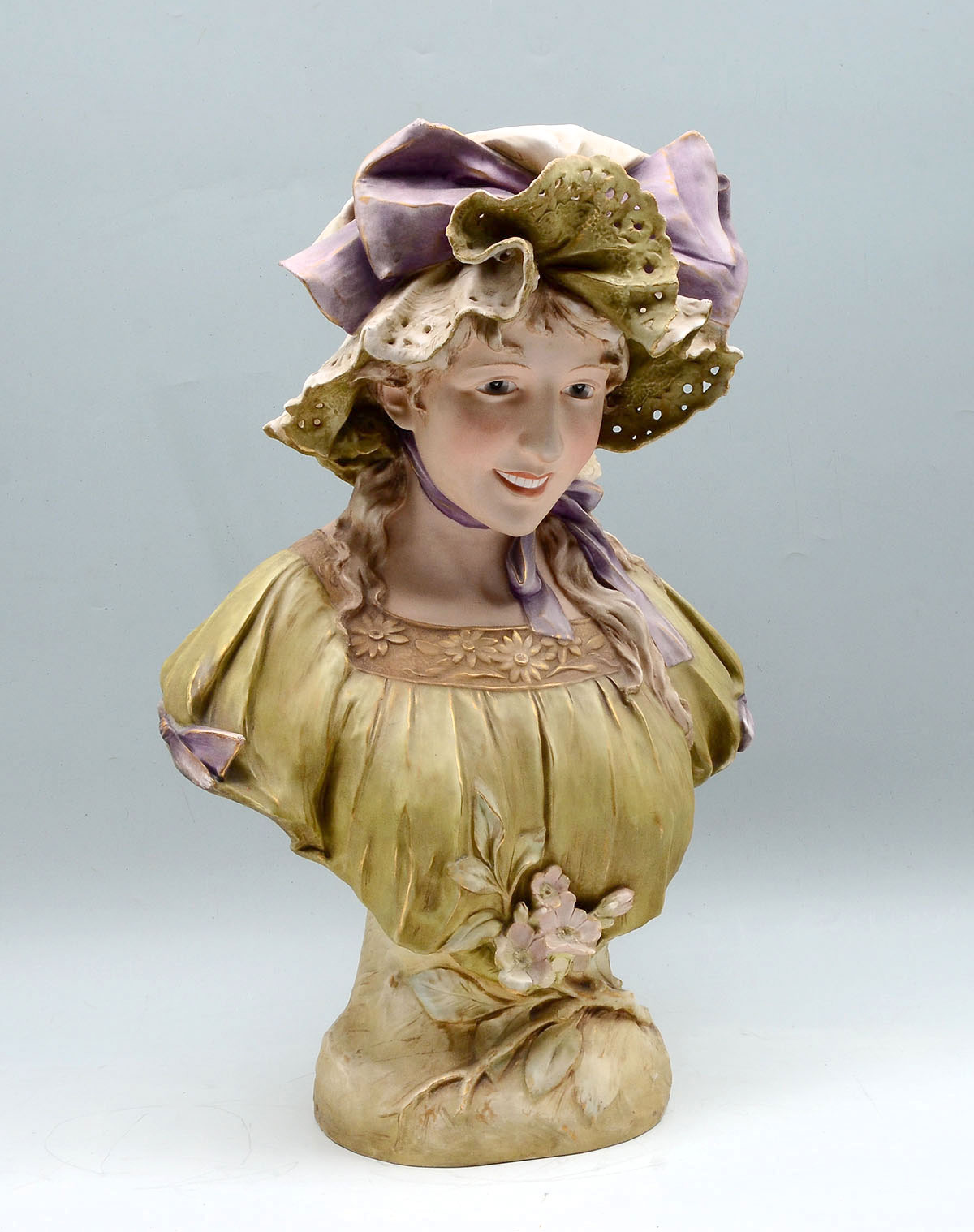 Appraisal: ROYAL DUX PORCELAIN BUST OF A YOUNG MAIDEN Royal Dux