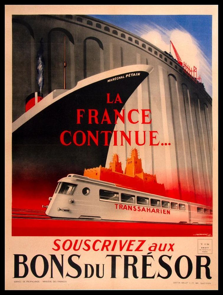 Appraisal: Robert FALCUCCI - Vintage World War II Poster La France