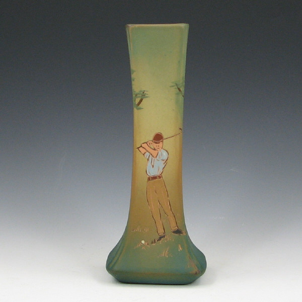 Appraisal: Weller Dickensware II Vase w Golfer - Mint Weller Dickensware