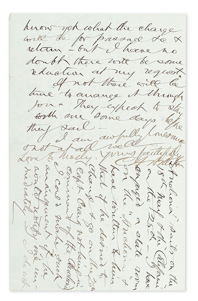 Appraisal: ARTHUR CHESTER A Autograph Letter Signed C A Arthur to