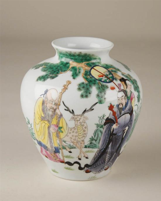 Appraisal: A Chinese Porcelain Vase decorated with two of the Immortals