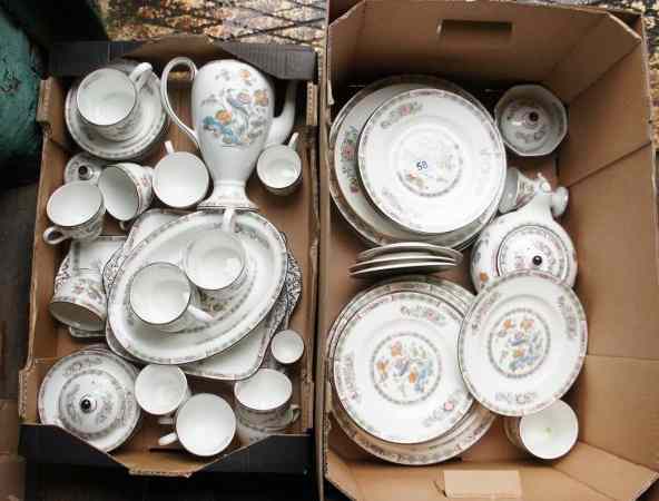 Appraisal: Wedgwood Large Dinner and Tea Service Kutani Crane Design comprising