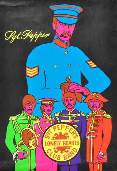 Appraisal: Sgt Pepper's Lonely Hearts Club Band Poster Vivid colors No