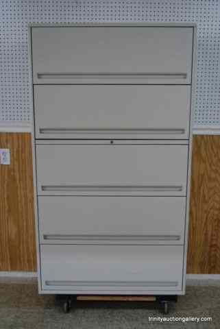 Appraisal: Haworth Drawer Lateral File Cabinet Commercial grade heavy duty Haworth