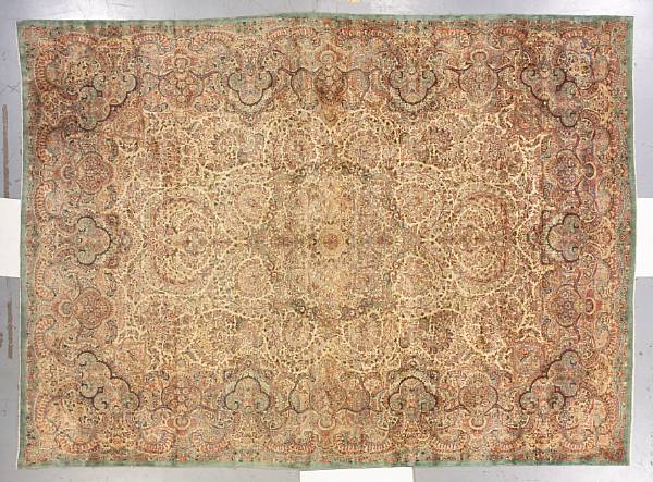 Appraisal: A Kerman carpet South Central Persia circa size approximately ft